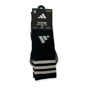 adidas Men's Black and White Soccer Socks